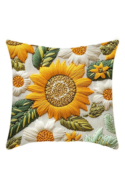 Choice3 450mm*450mm D 1pcs 45cm 3D Sunflowers Cushion Pillow Cover Elegant Ho...