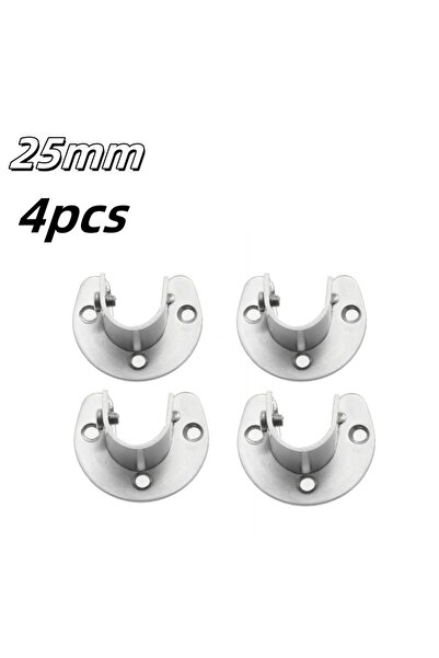 Choice13 Stainless Steel silver 25mm 4pcs Stainless Steel Flange Seat Wardrob...