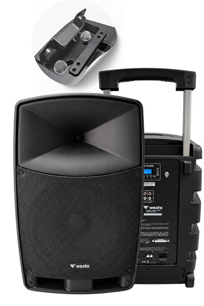 Westa WAP-12505 Aktif Hoparlör 12” Taşınabilir Profesyonel Ses Sistemi