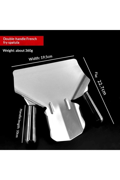 Choice1 Double Stainless Steel French Fries Shovel For Hamburger Popcorn Pack...