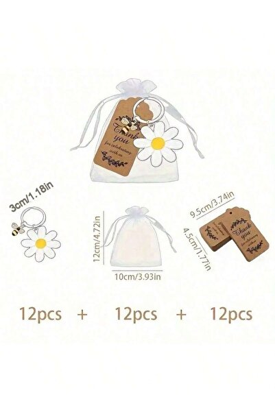 Choice 12set 36pcs/12set Bee Employee Appreciation Gift Cute Bee Keychains Th...
