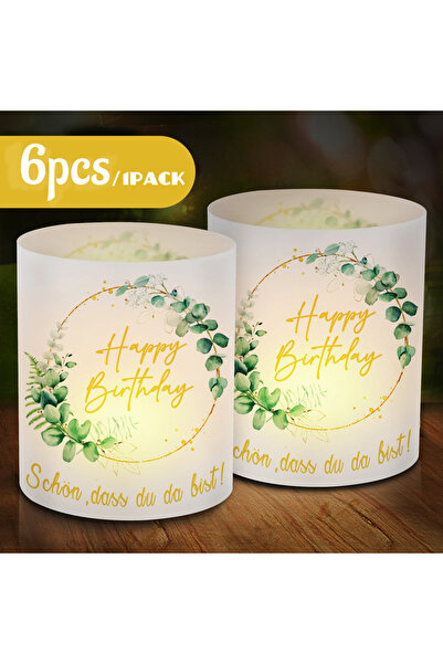 Choice1 happy birthday 6pcs birthday candle holder set, 20/30/40/50/60/70 ann...