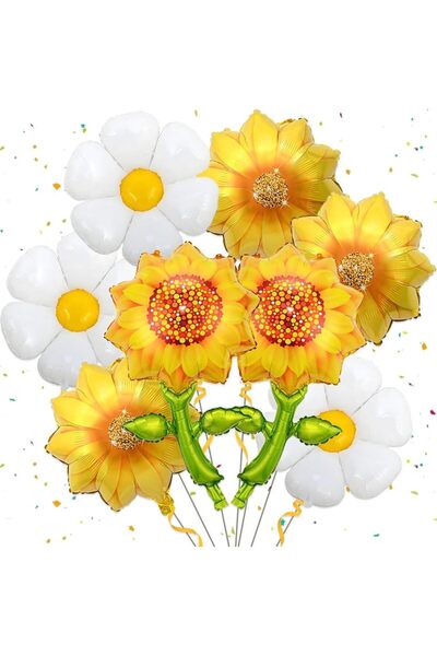 Choice Other Other HG9216 8pcs Sunflower Daisy Rose Foil Balloons Pink White ...
