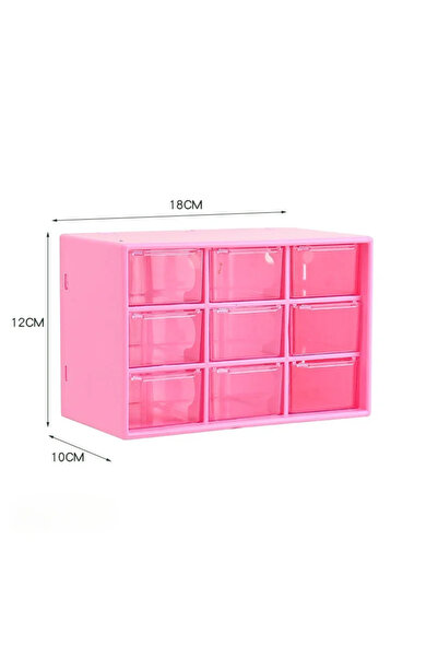 Choice1 rosered-9grid Storage Box Drawer Style Jewelry Storage Box Mini Stora...