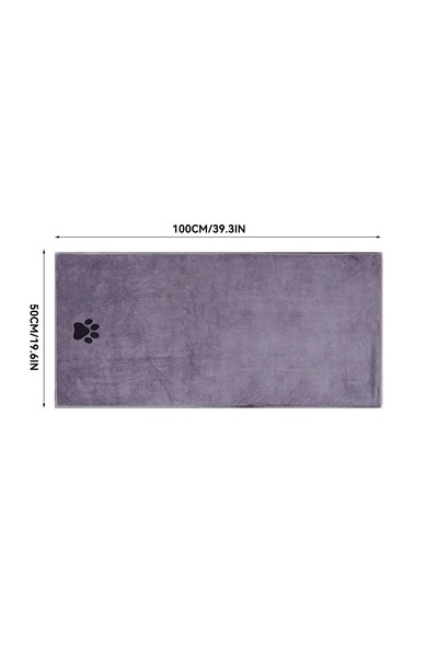 Choice3 Grey 50 100cm 35*75cm/50*100cm Microfiber Pet Bath Towel Embroidered ...
