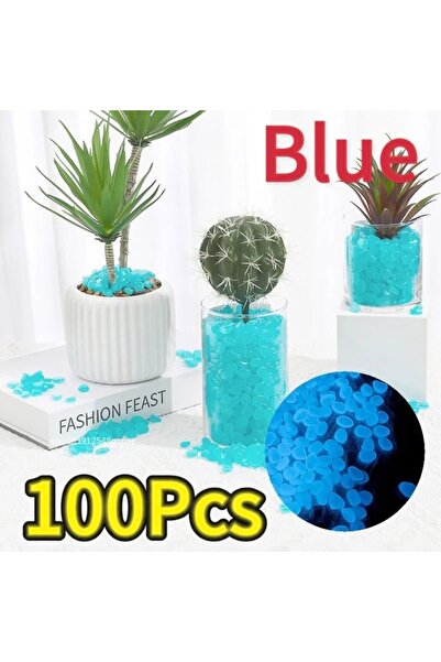 Choice20 10bag(1000pcs) Blue 100-1000pcs Garden Decor Luminous Stones Glow In...