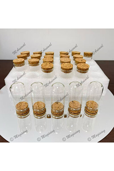 Choice3 24Pcs 30 x 60mm 12Pcs Glass Cloche Bell Jar with Cork Base - 5 Sizes ...