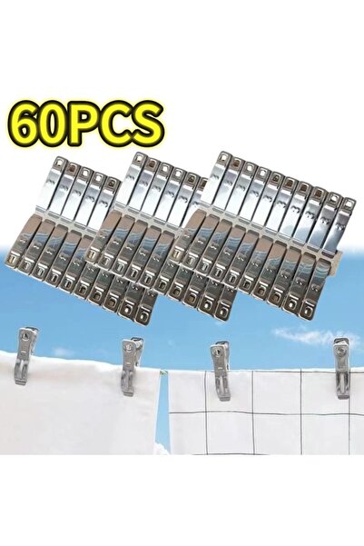 Choice1 60pcs 20/40/60/80/160pcs Stainless Steel Windproof Clips Thickened Ma...