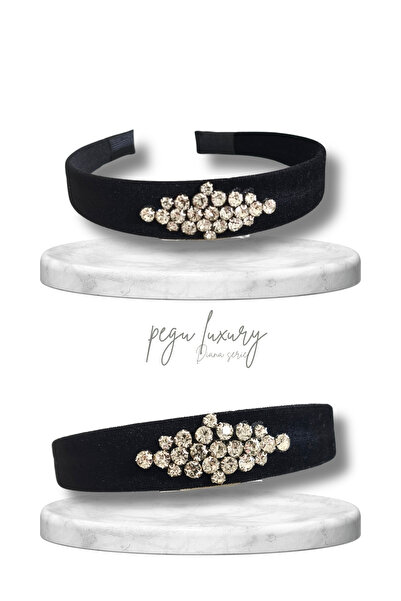 pegu baby collection ΜΑΥΡΟ ΒΕΛΟΥΔΙΝΟ ΣΤΕΦΑΝΙ ΜΕ ΚΡΥΣΤΑΛΛΙΝΕΣ ΠΕΤΡΕΣ ΕΙΔΙΚΗΣ Σ...