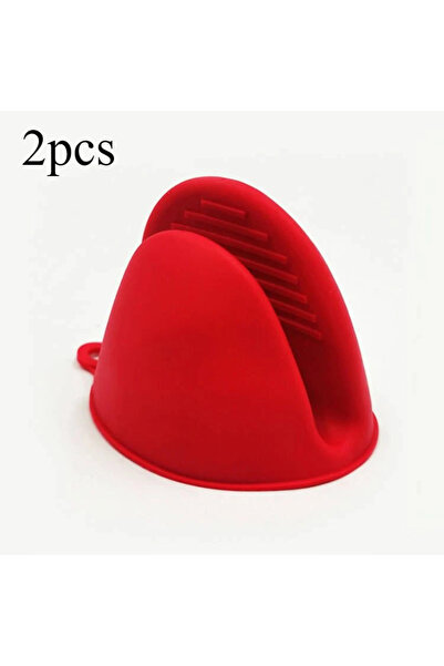 Choice4 2pcs-red 2PCS Heat Resistant Silicone Oven Mitts - Thickened Anti-Sli...