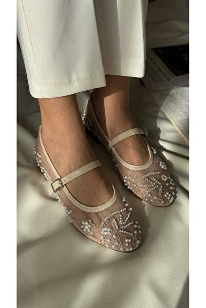 Luvesta Shoes LUVESTASHOES İŞLEMELİ DANTEL BABET