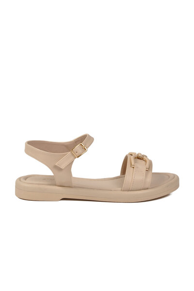 AYAKMOD Μπεζ Ανοιχτόχρωμα Γυναικεία Σανδάλια ComfortSole 35442 Z