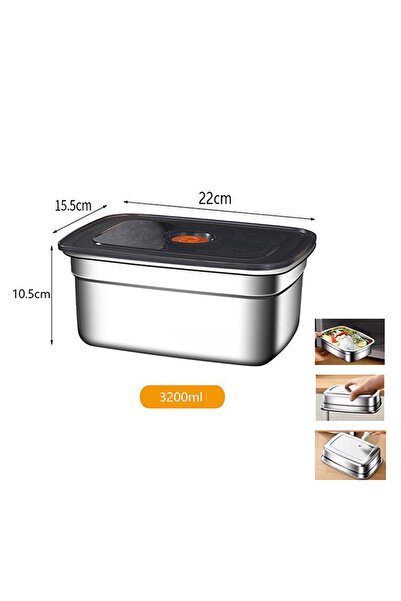 Choice 3200ML 304 Stainless Steel Lunch Box With Lid Sealed Leak-proof Bento ...
