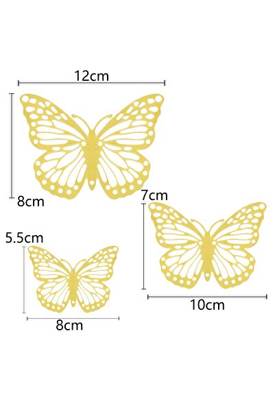 Choice6 Gold Butterflies Golden Crown Butterflies Stickers Valentine's Day Gi...