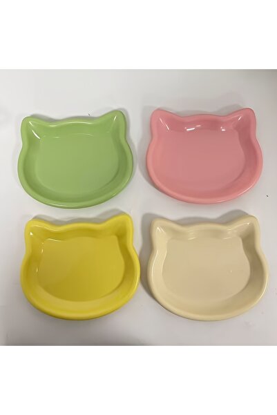 Choice1 4pcs Random color 4-Color Pet Bowl Cat Food Dish Canned Snack Frozen ...