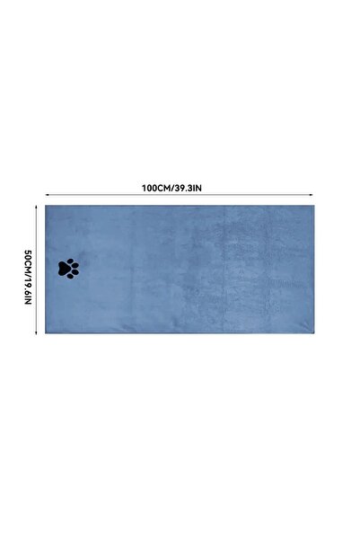 Choice1 Blue 50 100cm 35*75cm/50*100cm Microfiber Pet Bath Towel Embroidered ...