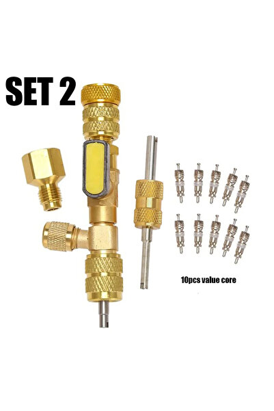 Choice1 Set 2 Valve Core Remover Schrader Valve Refrigerant Tool Installer Ki...