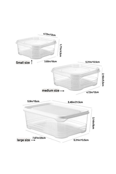 Choice Three-Piece Set 1 Set of 3 Food Storage Containers, Refrigerator Stora...