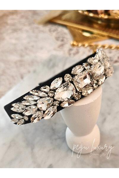 pegu baby collection ΜΑΥΡΟ ΒΕΛΟΥΔΙΝΟ ΣΤΕΦΑΝΙ ΜΕ ΚΡΥΣΤΑΛΛΙΝΕΣ ΠΕΤΡΕΣ ΕΙΔΙΚΗΣ Σ...