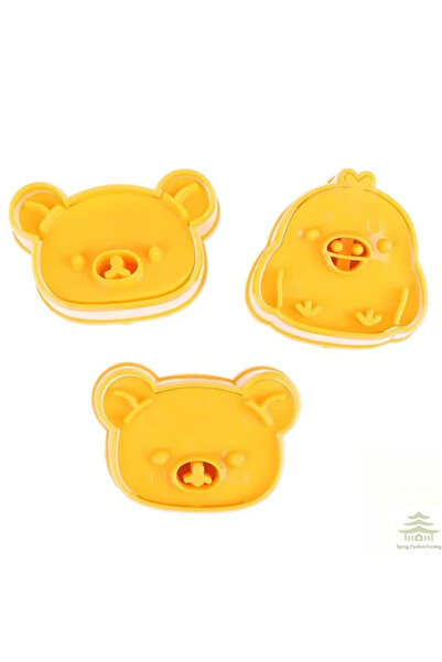 Choice one size 3Pcs/Set Cute Bear Sandwich Mold Bread Cake Biscuit Embossing...