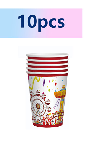choice2 10pcs cup 10pcs Circus Theme Party Tableware Holiday Celebration, Bir...