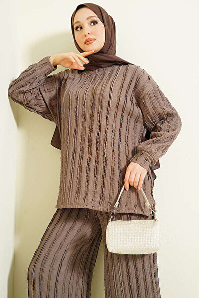 YAZGI MODA Şerit Fırfırlı İkili Takım