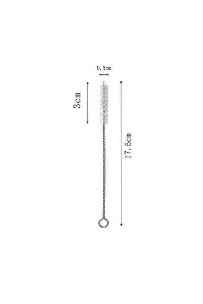 Choice 5pcs 17.5cm 17.5cm/24cm Straw Cleaner Brush Kit 304 Stainless Steel Cl...