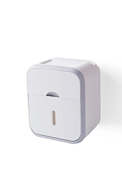 Choice Gray Waterproof Toilet Paper Storage Box Organizer High Capacity Dust-...