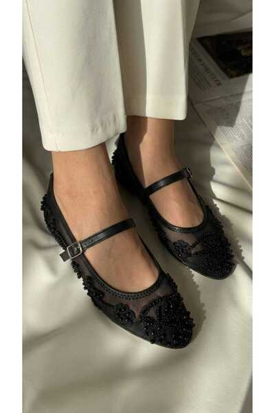 Luvesta Shoes LUVESTASHOES İŞLEMELİ DANTEL BABET