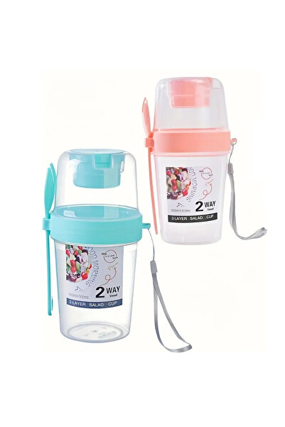 Choice3 800ml 2 2 mix color-2pcs 1pc Portable Breakfast Salad Cup,Oatmeal Cup...