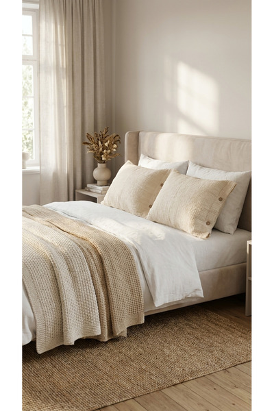 kesenegore 4 στρώσεις μουσελίνα φυσική 100% βαμβάκι 2 μαξιλαροθήκες 50x70cm ε...