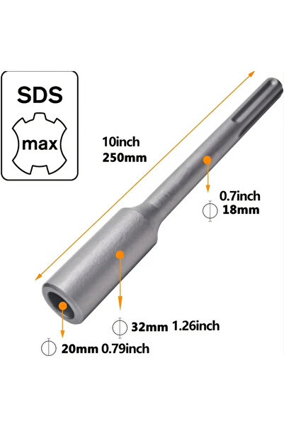 Choice3 SDS MAX18X250X32X20 SDS Max Shank D20MM Ground Rod Driver 160x28MM Ea...