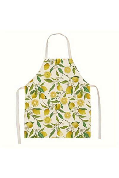 Choice3 OneSize A Stylish Cooking Baking Apron Lemon Pattern Kitchen Apron Ki...