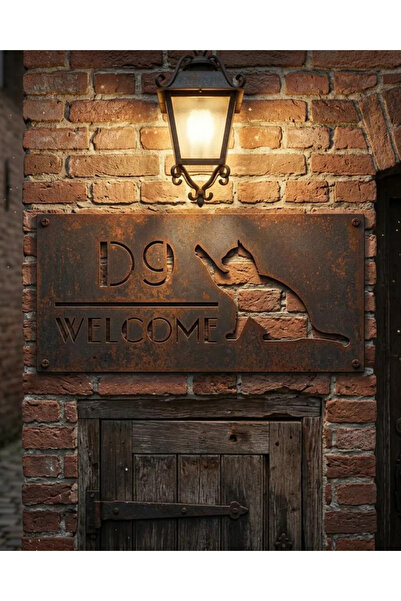 Velora dekor Hg işbirliği LAZER KESİM METAL WELCOME KAPI NUMARASI