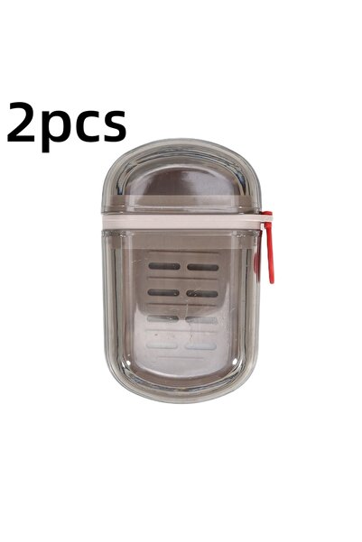 Choice Coffee-2pcs Travel Portable Soap Box with Lid Sealed and Drainable Sma...