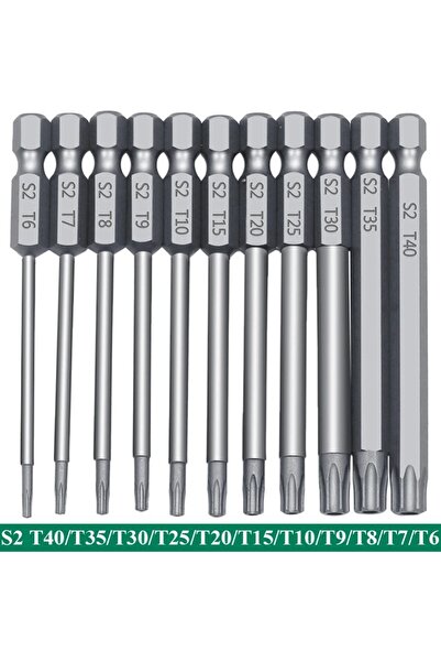 Choice 100mm 11Pcs 11/12Pcs Torx Screwdriver Bits With Hole 50/100mm Extended...