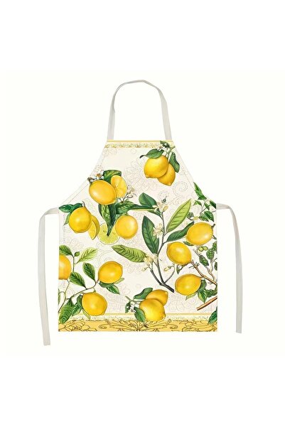 Choice5 OneSize B Stylish Cooking Baking Apron Lemon Pattern Kitchen Apron Ki...