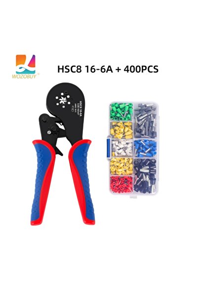 Choice3 أداة تجعيد الأطراف السداسية 16-6A 400 قطعة (0.08-16 مم²/AWG30-5) أو ط...