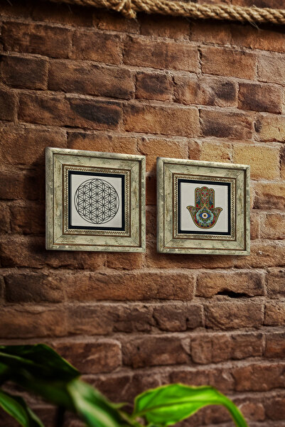 Sadrazam Χέρι της Φατίμα (με χάντρες κακοφυλάκιο) και Μοτίβο Λουλουδιού της Ζ...