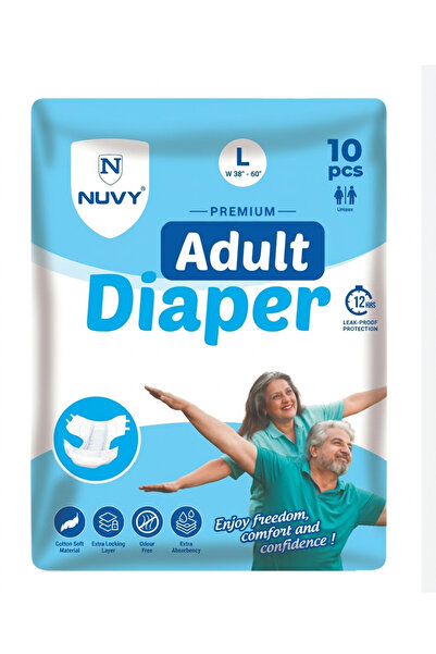 Nuvy PREMIUM ADULT DIAPERS L 10s L
