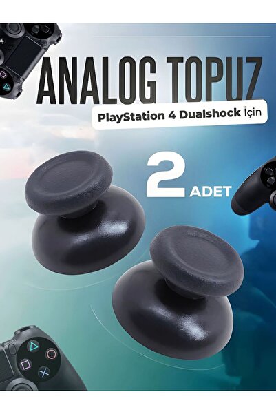 POPKONSOL Playstation 4 Dualshock Uyumlu Analog Topuz 2 Adet Başlık PS4 Kol Y...