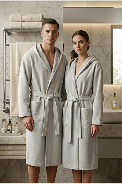 Loselya Μαλακό και άνετο πλεκτό μπουρνούζι Unisex με κουκούλα Lacost