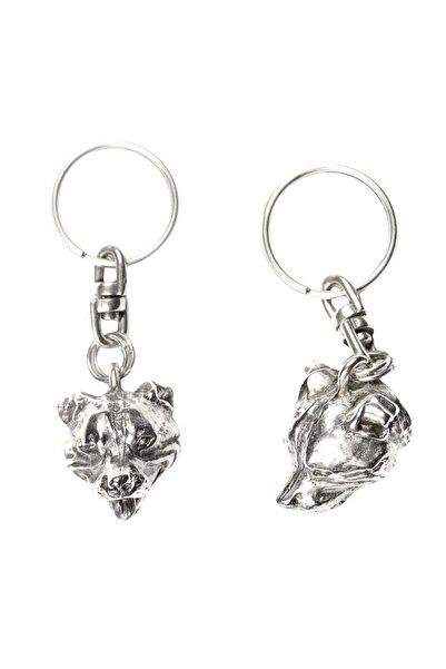 Art - Dog Staffordshire Bull Terrier - Pandantiv placat cu argint cu un câine...