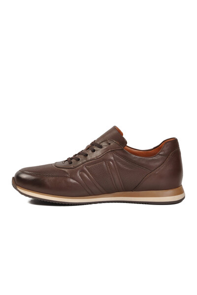 AYAKMOD Brown Genuine Leather Men's Casual Shoes 2146 (Large Size) m