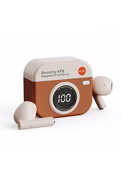 Optim Solution Ρετρό Πορτοκαλί Ασύρματα Ακουστικά