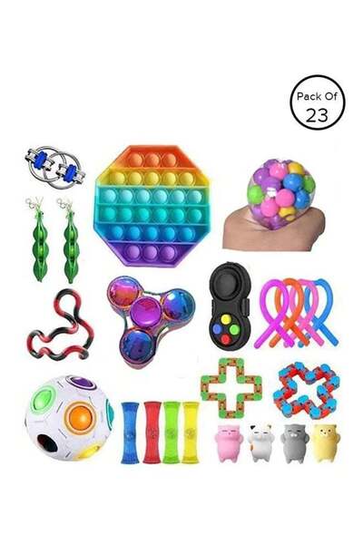 XIUWOO 23-Piece Simple Dimple Mini Bubble Sensory Lightweight High-Quality Fi...