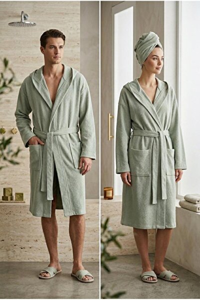 Loselya Μαλακό και άνετο πλεκτό μπουρνούζι Unisex με κουκούλα Lacost