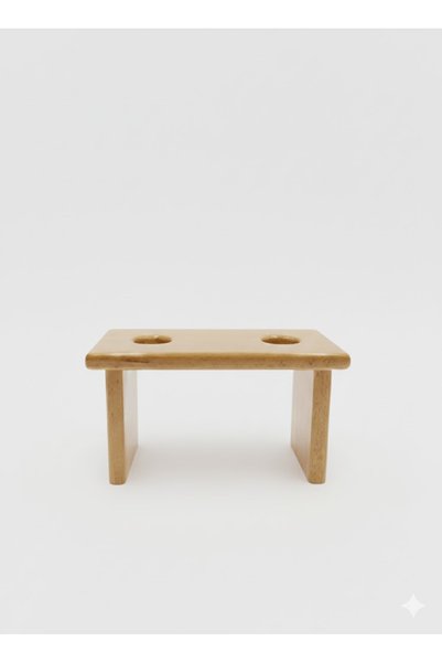 Generic Wooden Ice Cream Cone Holder, Holds 2 Cones
