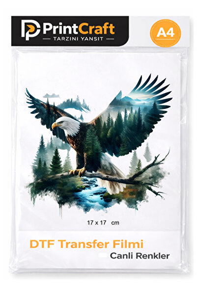 Palo Santo 17x17 cm Doğa ve Kartal Modeli Ütü ile Yapışan DTF Transfer Baskı ...