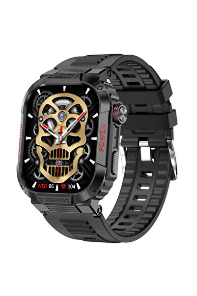 Microwear TK 25 Έξυπνο ρολόι με μετρητή καρδιακών παλμών (Μαύρο)